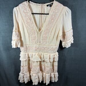 love sam beaded dress  LOVE SAM NWT Ava Keepsake Rose Embroidered Beaded Mini Dress 